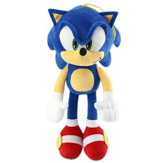 (Blue) Sonic The Hedgehog Plush Toys Knuckles Shadow Tails Cartoon Stuffed Doll Gift